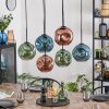Ripoll Hängeleuchte Glas 20 cm Blau, Grün, Kupferfarben, 6-flammig