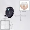 Koyoto Deckenleuchte Glas 15 cm Bernsteinfarben, Klar, 3-flammig
