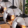 Koyoto Pendelleuchte Glas 15 cm Naturfarben, Schwarz, 5-flammig