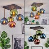 Koyoto Deckenleuchte Glas 15 cm Gold, Schwarz, 5-flammig