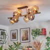 Ripoll Deckenleuchte Glas 15 cm Gold, Schwarz, 8-flammig