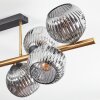 Ripoll Deckenleuchte Glas 15 cm Gold, Schwarz, 8-flammig