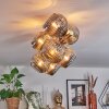 Ripoll Deckenleuchte Glas 15 cm Gold, Schwarz, 8-flammig