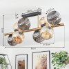 Ripoll Deckenleuchte Glas 15 cm Gold, Schwarz, 8-flammig