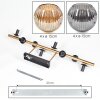 Ripoll Deckenleuchte Glas 15 cm Gold, Schwarz, 8-flammig