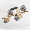 Ripoll Deckenleuchte Glas 15 cm Gold, Schwarz, 8-flammig