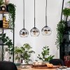 Koyoto Hängeleuchte Glas 15 cm Naturfarben, Schwarz, 3-flammig