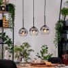 Koyoto Hängeleuchte Glas 15 cm Naturfarben, Schwarz, 3-flammig
