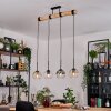 Koyoto Hängeleuchte Glas 15 cm Naturfarben, Schwarz, 4-flammig