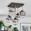 Gastor Deckenleuchte Glas 15 cm Gold, Schwarz, 5-flammig
