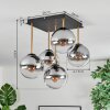 Gastor Deckenleuchte Glas 15 cm Gold, Schwarz, 5-flammig
