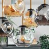 Ripoll Deckenleuchte Glas 15 cm Gold, Schwarz, 5-flammig