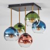Koyoto Deckenleuchte Glas 15 cm Gold, Schwarz, 5-flammig
