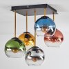 Koyoto Deckenleuchte Glas 15 cm Gold, Schwarz, 5-flammig