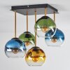 Koyoto Deckenleuchte Glas 15 cm Gold, Schwarz, 5-flammig