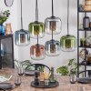 Lauden Hängeleuchte Glas 20 cm Blau, Grün, Klar, Kupferfarben, Rauchfarben, 6-flammig