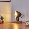Malix Tischleuchte Holz hell, Schwarz, 1-flammig