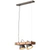 Brilliant Leuchten Plow Pendelleuchte Holz dunkel, Schwarz, 2-flammig