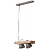 Brilliant Leuchten Plow Pendelleuchte Holz dunkel, Schwarz, 2-flammig