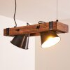 Oksbol Pendelleuchte Holz dunkel, Schwarz, 2-flammig