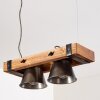 Oksbol Pendelleuchte Holz dunkel, Schwarz, 2-flammig