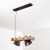 Oksbol Pendelleuchte Holz dunkel, Schwarz, 2-flammig