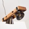 Oksbol Pendelleuchte Holz dunkel, Schwarz, 2-flammig