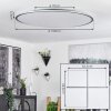 Champa Deckenpanel LED Silber, 1-flammig, Fernbedienung