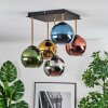 Koyoto Deckenleuchte Glas 15 cm Gold, Schwarz, 5-flammig