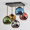 Koyoto Deckenleuchte Glas 15 cm Gold, Schwarz, 5-flammig