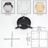 Koyoto Deckenleuchte Glas 15 cm Bernsteinfarben, Chrom, Klar, Rauchfarben, 3-flammig