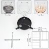 Koyoto Deckenleuchte Glas 15 cm Bernsteinfarben, Klar, Rauchfarben, 3-flammig