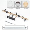 Koyoto Deckenleuchte Glas 15 cm Gold, Schwarz, 8-flammig