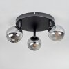 Chehalis Deckenleuchte Glas 10 cm Rauchfarben, 3-flammig