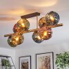Ripoll Deckenleuchte Glas 15 cm Gold, Schwarz, 8-flammig