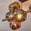 Ripoll Deckenleuchte Glas 15 cm Gold, Schwarz, 8-flammig