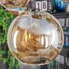 Koyoto Hängeleuchte Glas 15 cm, 20 cm, 25 cm, 30 cm Bernsteinfarben, 5-flammig