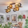 Ripoll Deckenleuchte Glas 15 cm Gold, Schwarz, 8-flammig