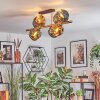 Ripoll Deckenleuchte Glas 15 cm Gold, Schwarz, 8-flammig