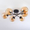 Koyoto Deckenleuchte Glas 15 cm Bernsteinfarben, 6-flammig