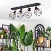 Yaak Deckenleuchte Schwarz, 4-flammig