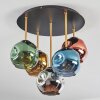 Ripoll Deckenleuchte Glas 15 cm Messing, Schwarz, 5-flammig