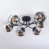 Koyoto Deckenleuchte Glas 15 cm Chrom, Klar, Rauchfarben, 6-flammig