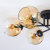 Ripoll Deckenleuchte Glas 15 cm Bernsteinfarben, Klar, 6-flammig