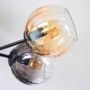 Koyoto Deckenleuchte Glas 15 cm Bernsteinfarben, Klar, Rauchfarben, 6-flammig
