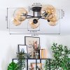 Koyoto Deckenleuchte Glas 15 cm Bernsteinfarben, Klar, 6-flammig