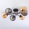Koyoto Deckenleuchte Glas 15 cm Bernsteinfarben, Rauchfarben, 6-flammig