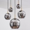 Koyoto Hängeleuchte Glas 15 cm, 20 cm, 25 cm, 30 cm Gold, Schwarz, 5-flammig