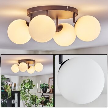 Chehalis Deckenleuchte Glas 15 cm Weiß, 4-flammig