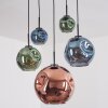 Ripoll Hängeleuchte Glas 15 cm, 20 cm, 25 cm, 30 cm Blau, Grün, Kupferfarben, 5-flammig